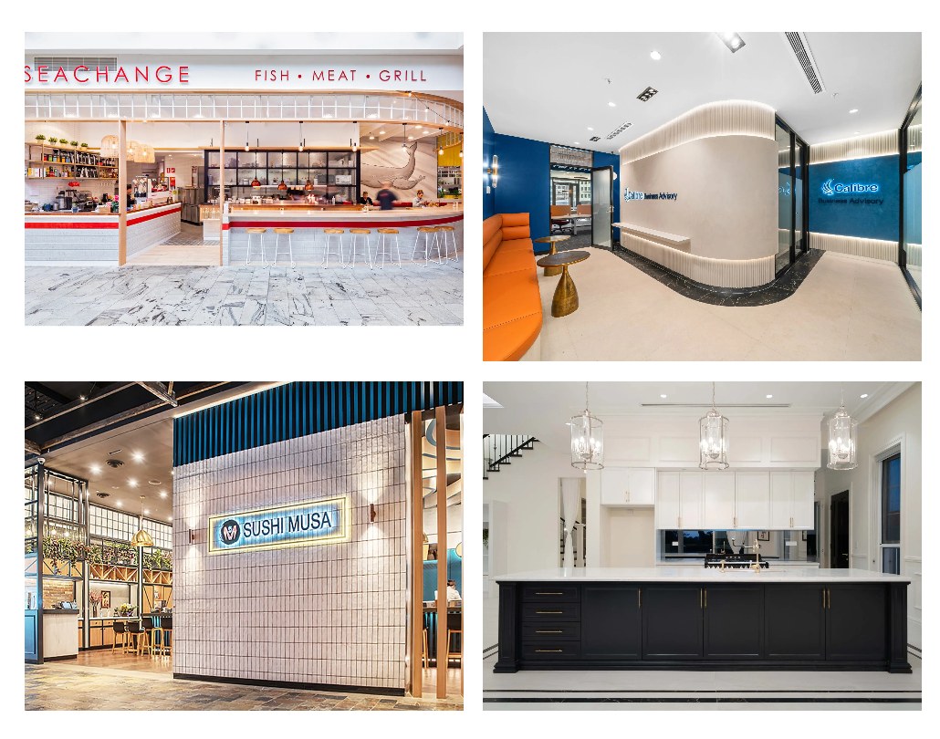 Commercial and residential project collage